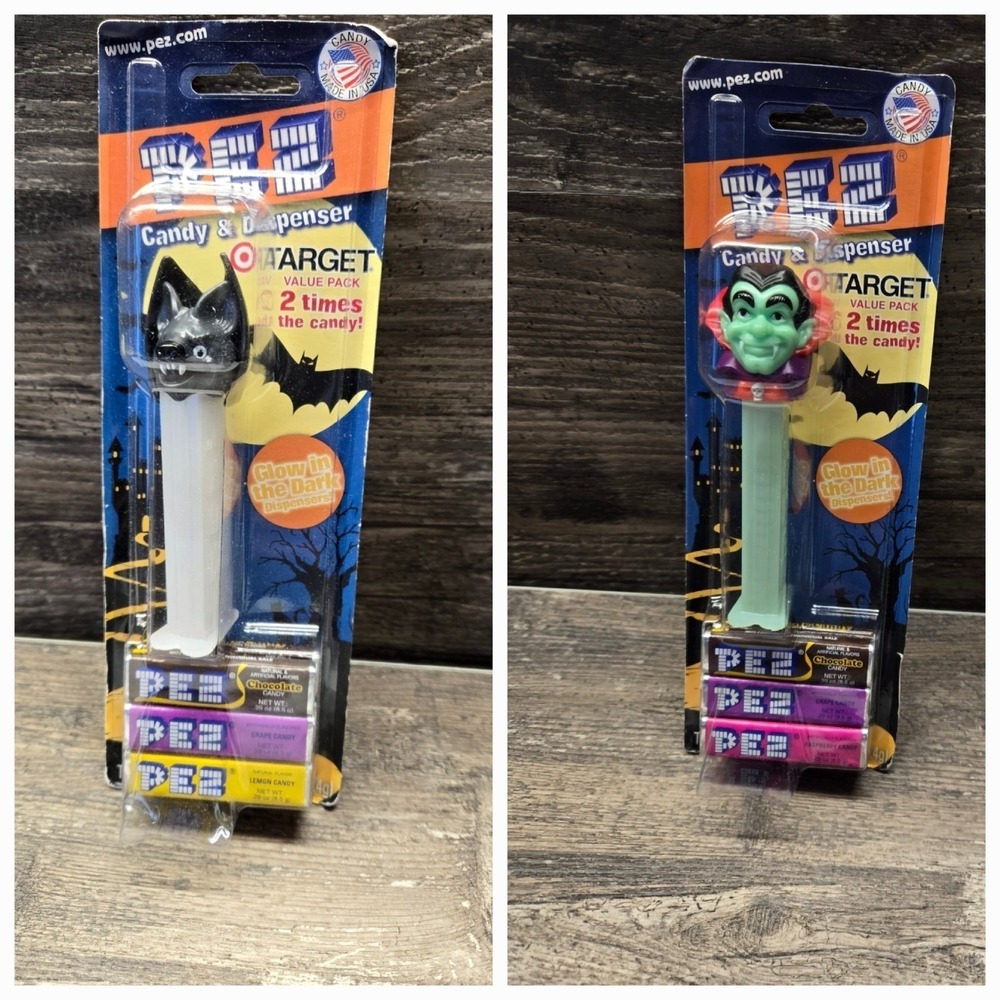 PEZ DISPENSER Lot HALLOWEEN Dracula Bat Sealed 2010 Target Exclusive